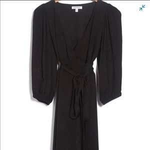 Good American cheetah print wrap dress